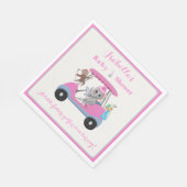 ベビーガールゴルフ象&モンキーシャワー スタンダードランチョンナプキン (角)