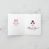 ベビーガールサンキューカードケーキポップピンクカワイト サンキューカード (内部)