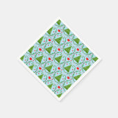 ベビーガールサンタ衣装ベビーシャワーパターン スタンダードカクテルナプキン (角)