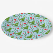 ベビーガールサンタ衣装ベビーシャワーパターン ペーパープレート (アングル)