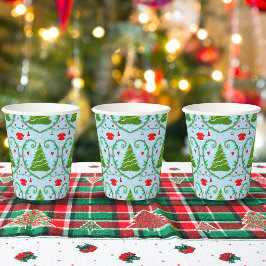 ベビーガールサンタ衣装ベビーシャワーパターン 紙コップ