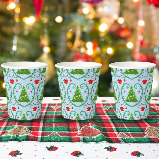 ベビーガールサンタ衣装ベビーシャワーパターン 紙コップ