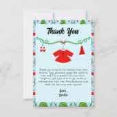 ベビーガールサンタ衣装ベビーシャワー サンキューカード (正面)