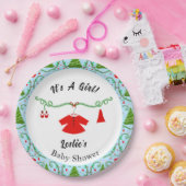 ベビーガールサンタ衣装ベビーシャワー ペーパープレート (パーティー)