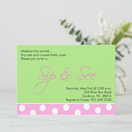 ベビーガールシップアンドシー招待状 招待状 (スタンド正面)