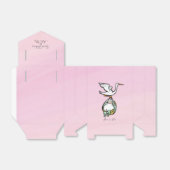 ベビーガールシャワーかわいいおもしろいデリバリーストーク フェイバーボックス (折り畳みなし)