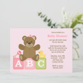 ベビーガールシャワーの招待状 招待状 (スタンド正面)