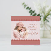 ベビーガールシャワーへようこそ 招待状 (スタンド正面)