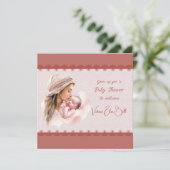 ベビーガールシャワーへようこそ 招待状 (スタンド正面)