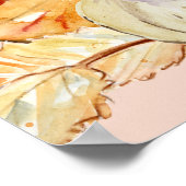 ベビーガールシャワーウェルカムカボチャNひまわり赤面 ポスター (角)