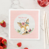 ベビーガールシャワーウッドランドアニマルボウホディアフラワー (インサイチュ)