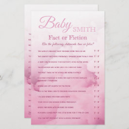 ベビーガールシャワークイズの事実またはフィクションのクイズゲーム