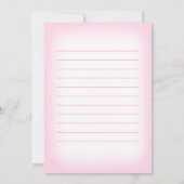 ベビーガールシャワーサンキューカードエレファントピンクグレー サンキューカード (裏面)