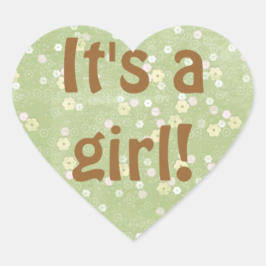 ベビーガールシャワーステッカー封筒用シールパーティーの好意 ハートシール (正面)