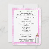 ベビーガールシャワーストークデリバリー 招待状 (裏面)