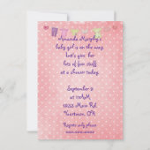 ベビーガールシャワードールonキルトデザイン 招待状 (裏面)