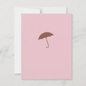 ベビーガールシャワーピンクアンブレラ招待状 招待状 (裏面)
