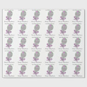 ベビーガールシャワーピンクベビーガラトル ラッピングペーパー (フラット)