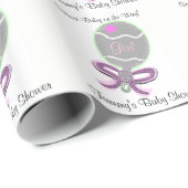 ベビーガールシャワーピンクベビーガラトル ラッピングペーパー (ロールコーナー)