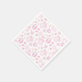 ベビーガールシャワーピンク スタンダードカクテルナプキン (角)