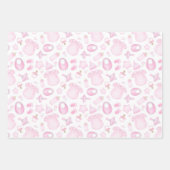 ベビーガールシャワーピンク ラッピングペーパーシート (正面2)