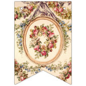 ベビーガールシャワーフランスのヴィンテージ水彩フローラ バンティングフラッグ (第1の旗)