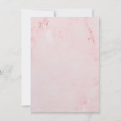 ベビーガールシャワーポエム 春の葉 緑 ピンク サンキューカード (裏面)