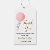 ベビーガールシャワーメッセージカード/サンキューラベル ギフトタグ (正面)