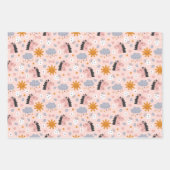 ベビーガールシャワーラッピング紙- 3枚セット ラッピングペーパーシート (正面2)