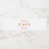 ベビーガールシャワーラベル ペットボトルラベル (シングルラベル)