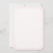 ベビーガールシャワーヴィンテージティーパーティー、ピンクとグレー 招待状 (裏面)