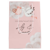 ベビーガールシャワー抱き枕 ミディアムペーパーバッグ (裏面)