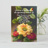 ベビーガールシャワー招待券 招待状 (スタンド正面)