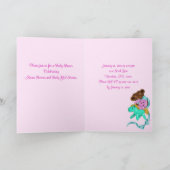 ベビーガールシャワー招待状カード カード (内部)