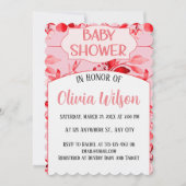 ベビーガールシャワー招待状リトルワイルドフラワー 招待状 (正面)