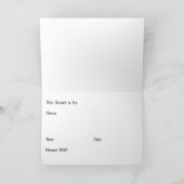 ベビーガールシャワー招待状、リース&シューズ カード (内部)