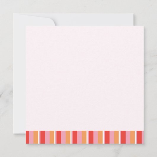 ベビーガールシャワー招待状 招待状 (裏面)