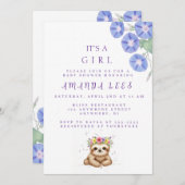 ベビーガールシャワー招待状 招待状 (正面/裏面)