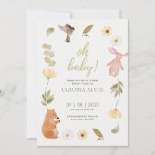 ベビーガールシャワー招待状 招待状 (正面)