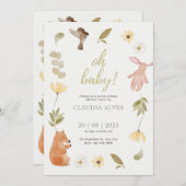 ベビーガールシャワー招待状 招待状 (正面/裏面)