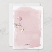 ベビーガールシャワー招待状 招待状 (裏面)