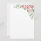 ベビーガールシャワー招待状 招待状 (裏面)