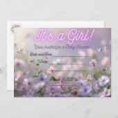 ベビーガールシャワー招待状 招待状 (正面/裏面)