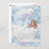 ベビーガールシャワー招待状 招待状 (正面/裏面)