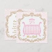 ベビーガールシャワー招待状 招待状 (正面/裏面)