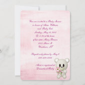 ベビーガールシャワー – ベビーイン雲 招待状 (裏面)