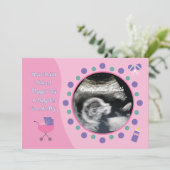 ベビーガールシャワー 招待状 (スタンド正面)