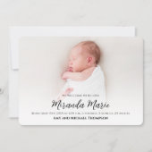 ベビーガールシンプル文字オーバーレイ生まれたばかりのフォトフローラ (正面)