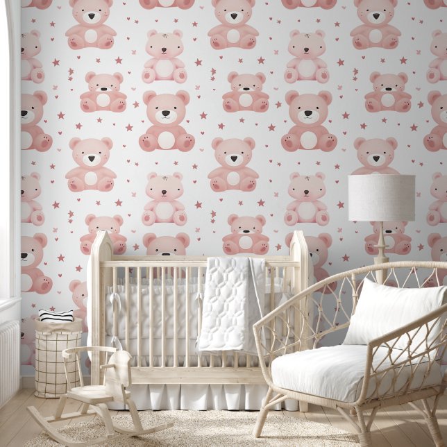 ベビーガールシームレスパターン子供部屋ルームDecor 壁紙 (キッズ)