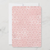 ベビーガールスクリプトパーソナライズ日付誕生 案内状 (裏面)